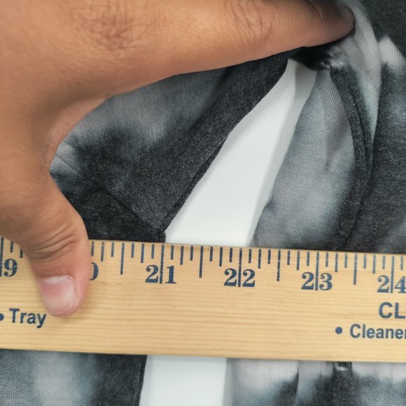 GREEN TEA TIE Dye Top Sweatshirt Women's Black/Grey Large - Picture 4 of 10